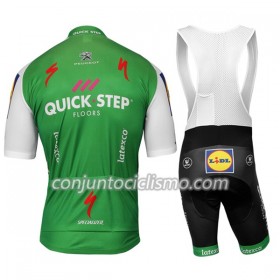 Conjunto Maillot + Culotte Corto con tirantes 2017 Quick-Step Floors N002
